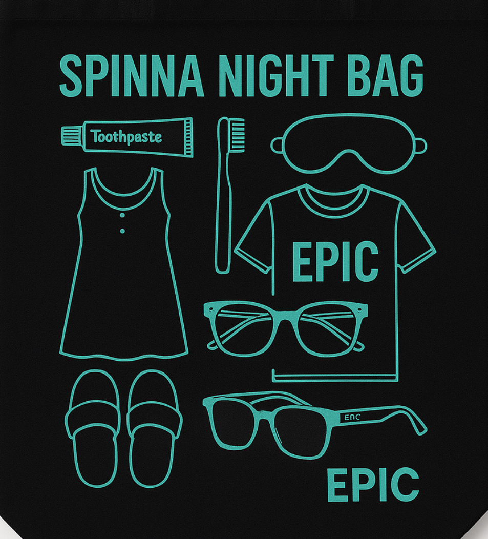 Spinna night bag this design will be placed on this bag
