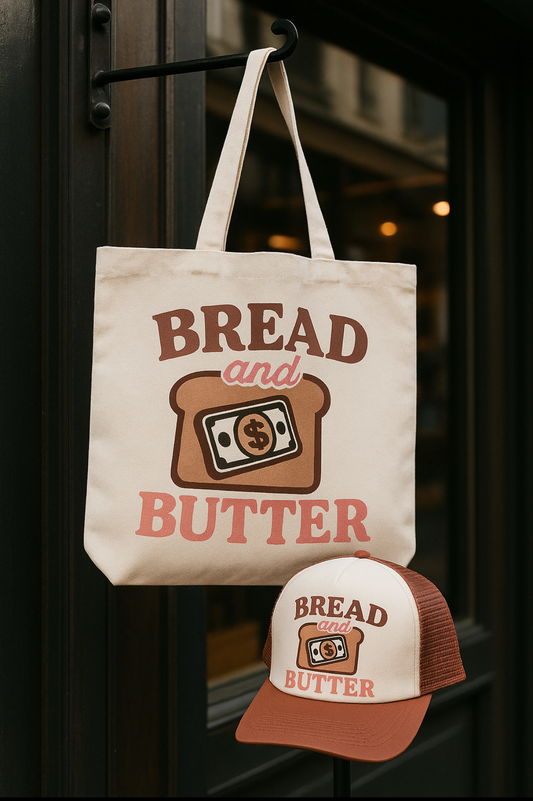 Bread and butter bag and hat set